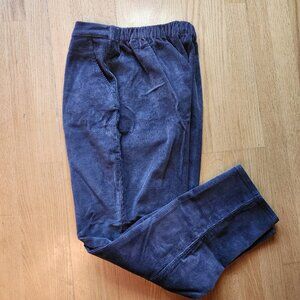 Denim & Co Wide Wale Corduroy Pants XLarge Elastic Waist Pull On Comfort Gray